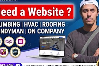design wordpress website for hvac, plumbing, roofing business