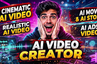 create cinematic ai video, ai movie, and realistic ai video
