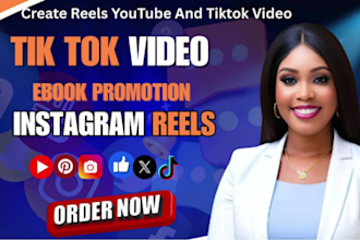 create tiktok video instagram reels youtube short video ads book promotion