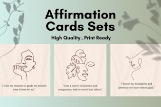 design custom printable motivational and affirmation cards