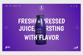 3d product website animation, e commerce website, interactive website, 3d spline