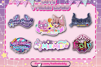 make kawaii japanese style logo for vtuber