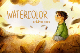 draw watercolor children book illustrations