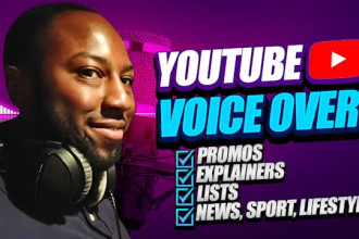 record your black british male youtube video voice over