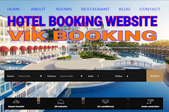create hotel booking website with vik booking