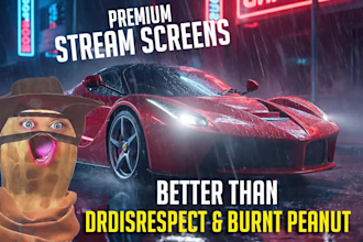 create custom 3d stream starting soon and ending screens