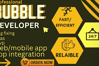 develop bubble app io, bubble io developer bubble mvp CRM app ai saas mobile app