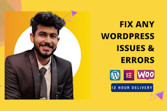 fix wordpress errors, wordpress issues, problems, bug fixing