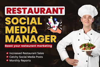 be your restaurant social media manager for a hotel, cafe, restaurant marketing