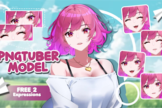 draw pngtuber illustration or vtuber model rigging anime art
