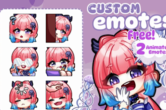 create adorable custom emotes and badges for your twitch, discord, youtube