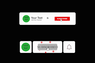create an animated youtube subscribe button