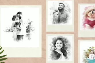 turn any photo to a beautiful pencil sketch drawing