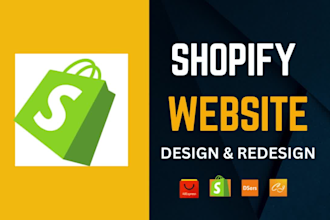 setup shopify store, shopify website design, or redesign