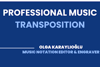 transpose sheet music to any key or instrument accurately
