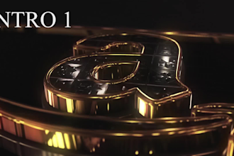 create 3d dark cinematic logo and title intro animation