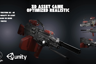 create 3d asset game realistic texture and optimized