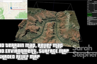 do 3d terrain map, shaded relief map, gis mapping, and topographic surface maps