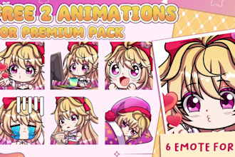 draw chibi emotes for twitch, discord, and youtube