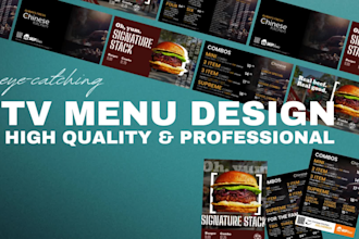 create a unique, eyecatching TV menu board display