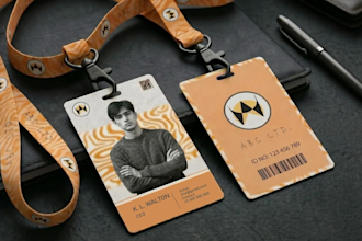 design modern id card, name card, student card,employee card