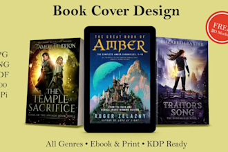 do fantasy book cover design, ebook cover, and kdp book cover