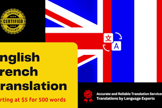 manually translate between english and french