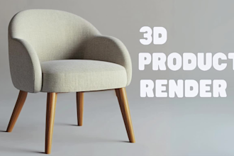 create 3d rendering product design realistic