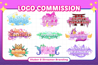 design anime style logo for vtuber, streamer