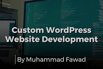 build, revamp, fix custom wordpress websites and plugins with SEO and security