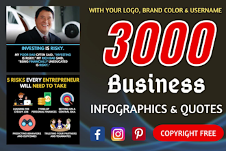 design 3000 business infographics quotes for instagram
