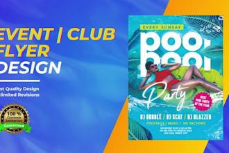 design event club flyer for your event or club