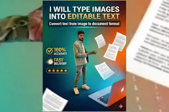 do image to text typing for you through my work accuracy