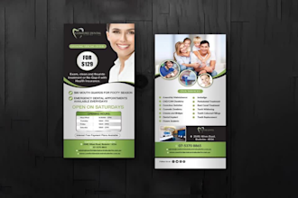 design rack card, dl flyer, door hanger in 4hrs
