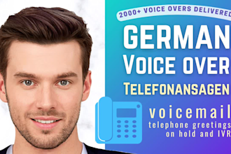 record your german voicemail, business greeting, IVR, telefonansage