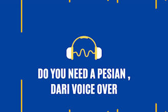 record persian voice over and dari voice over by native persian speaker
