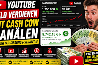 ich erstelle youtube cash cow kanal zum geld verdienen