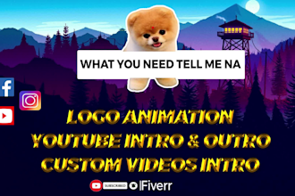 cook custom videos, intro and outro video for youtube, logo animation