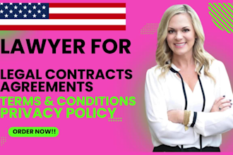 be a contract lawyer or paralegal for legal agreement, terms and conditions, nda