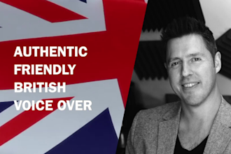 record a professional british english male voice over