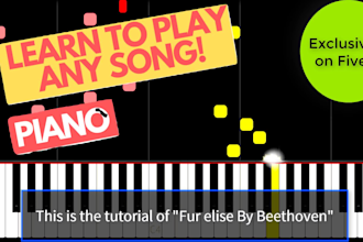make a midi piano tutorial synthesia cover, slow and simple