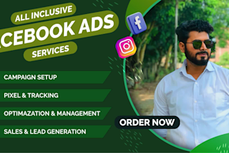 setup and manage facebook ads campaign instagram ads fb or meta ads