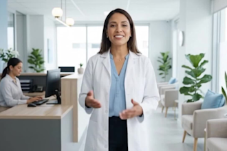 create a professional healthcare ai spokesperson video