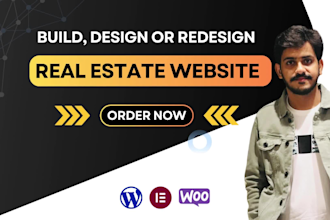 create a professional real estate website or property listing website