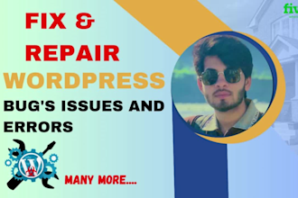 fix and repair wordpress website issues, bugs and errors