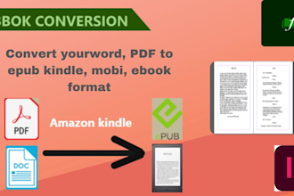 convert word, PDF to epub kindle, mobi, ebook format