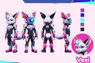draw furry character reference sheet, nsfw fursona art, furry oc art for fursuit