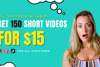 create 150 engaging youtube shorts and instagram reel video