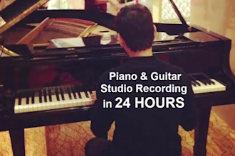 record piano, keyboard or acoustic guitar in 24h