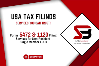 file form 5472 and 1120 to irs